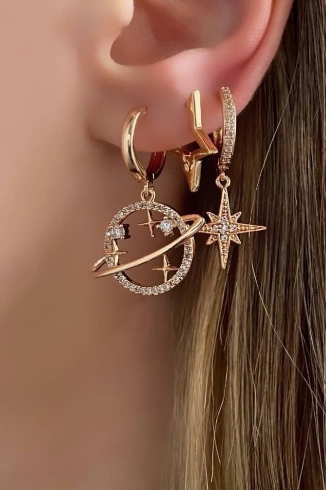 Galaksi Üçlü Küpe Seti