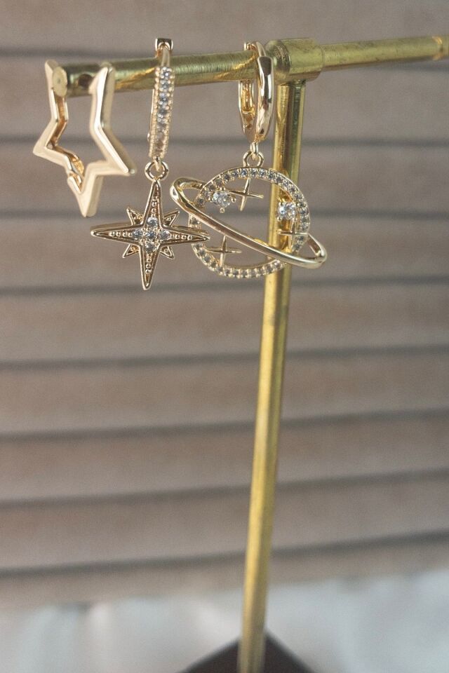 Galaksi Üçlü Küpe Seti