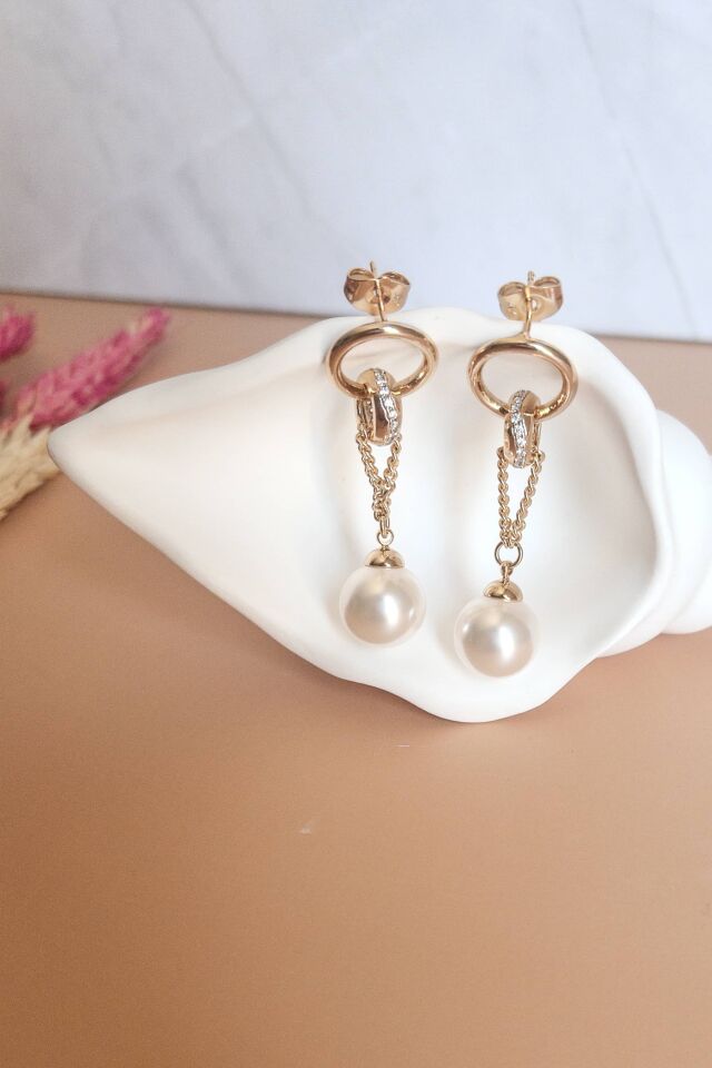 Sallantılı İnci Küpe