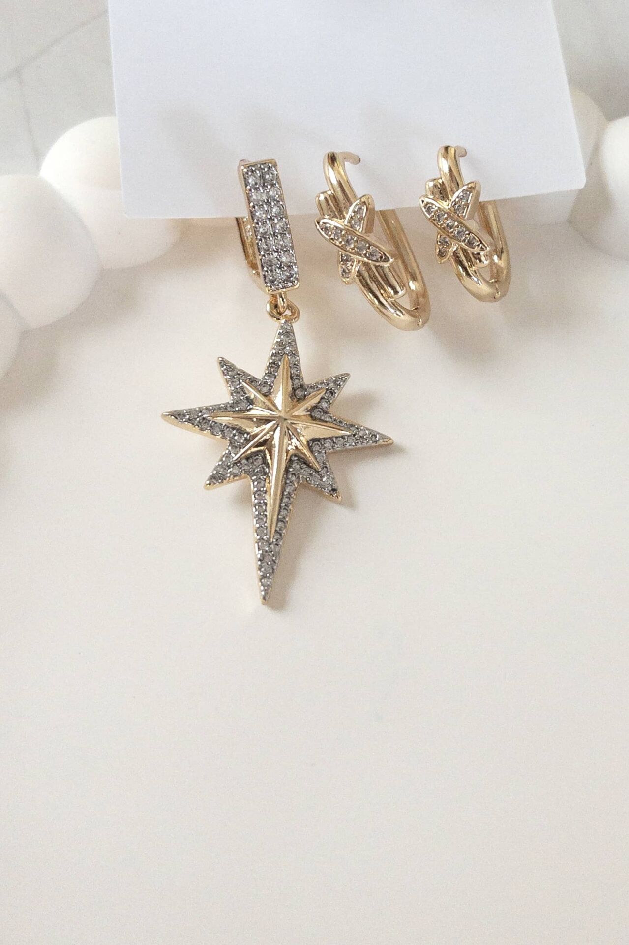 Kuzey Yıldızı Üçlü Küpe Seti