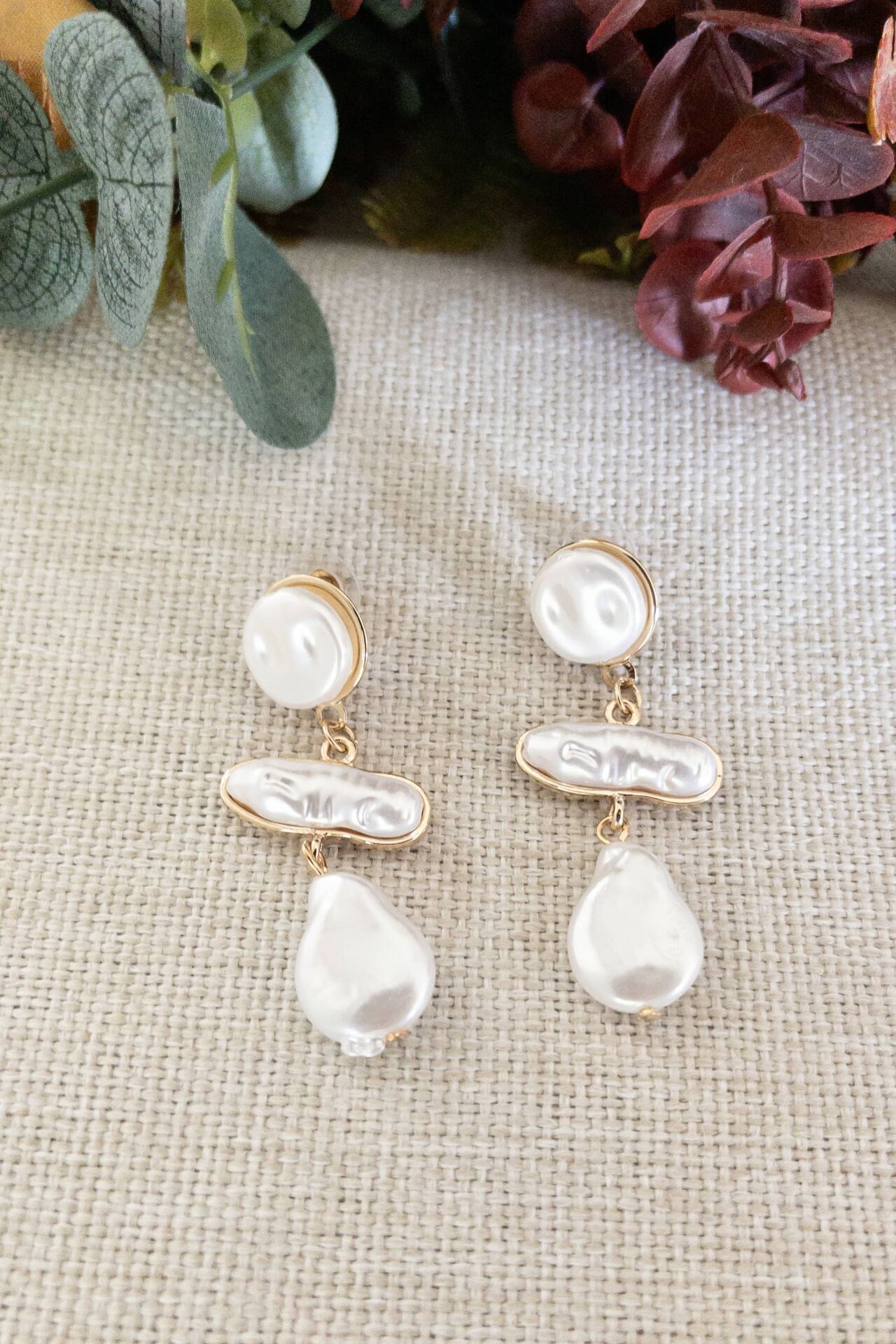 Sallantılı İnci Küpe