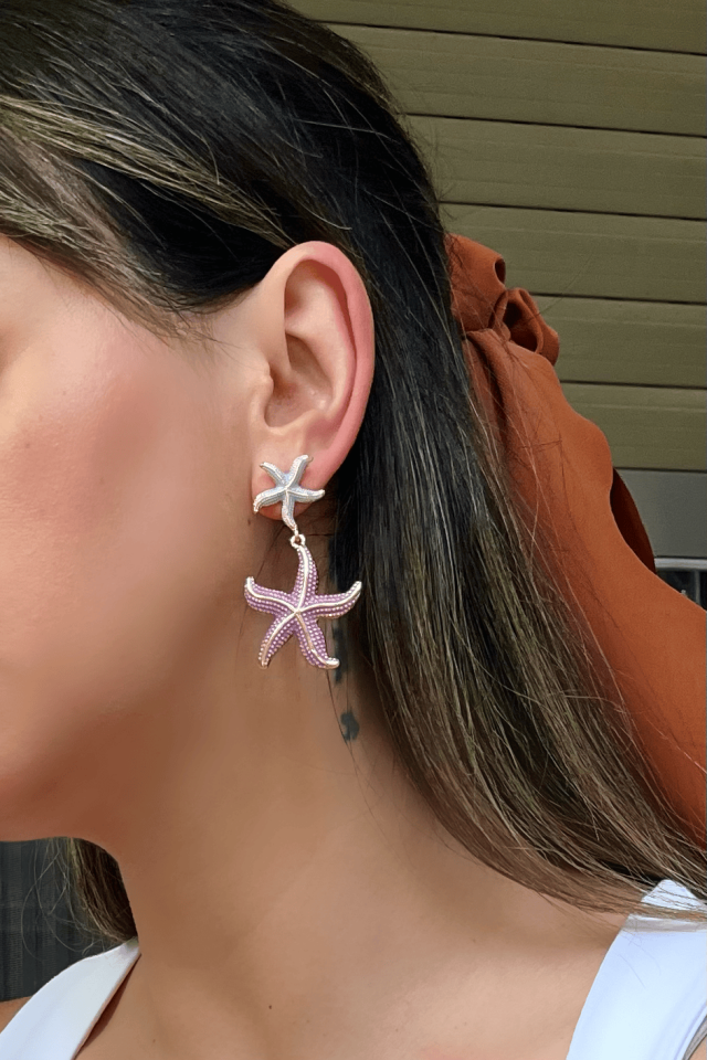 Sallantılı Deniz Yıldızı Küpe