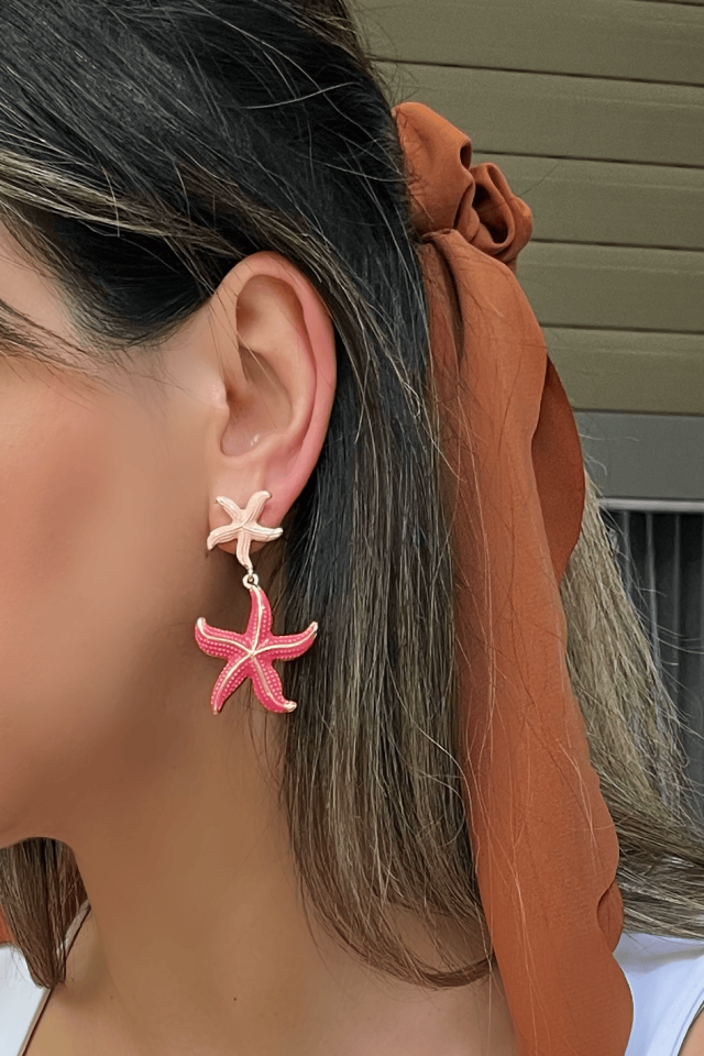 Sallantılı Deniz Yıldızı Küpe