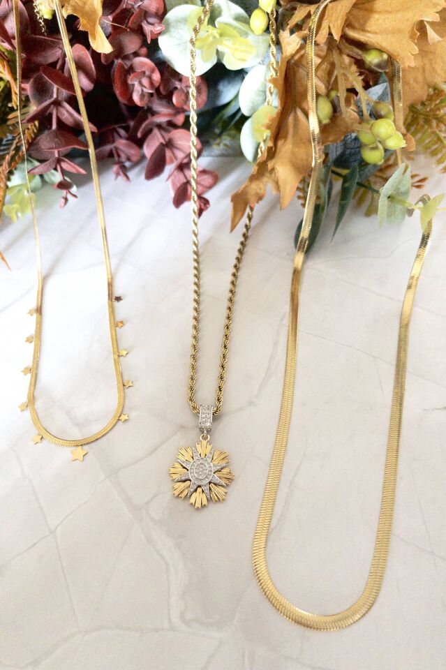 Gökyüzü Temalı Üçlü Kolye Seti