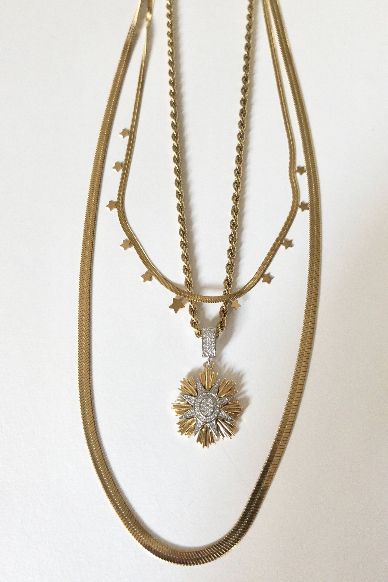 Gökyüzü Temalı Üçlü Kolye Seti