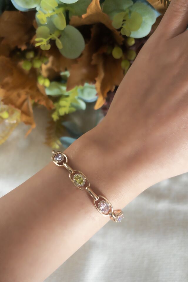 Renkli Damla Taş Bileklik