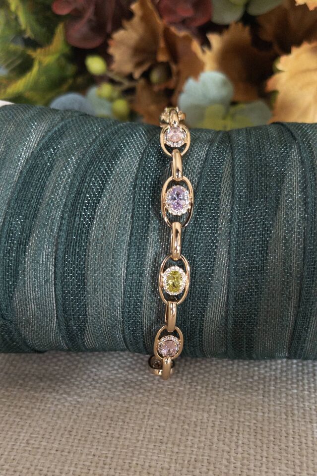 Renkli Damla Taş Bileklik