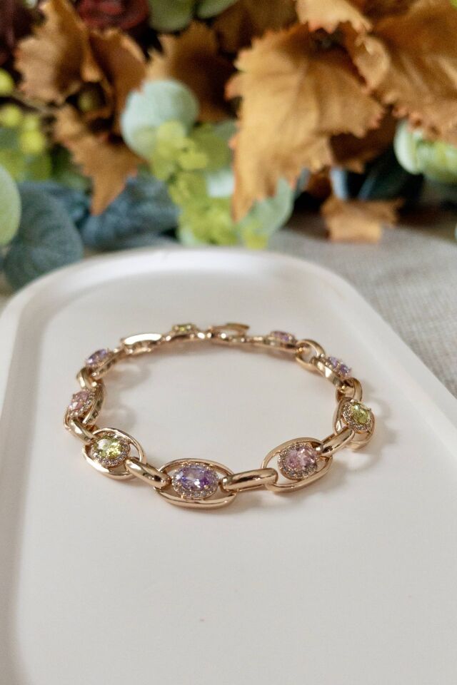 Renkli Damla Taş Bileklik