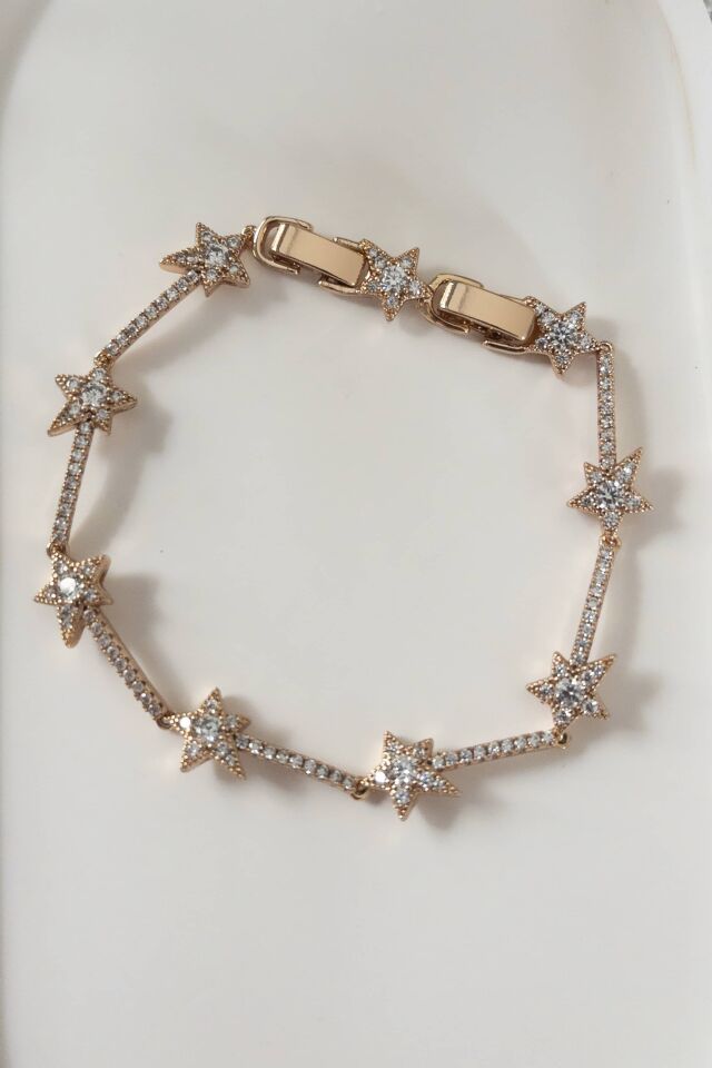Zarif Taşlı Yıldız Bileklik