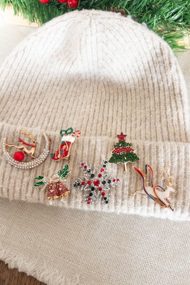 Yılbaşı Özel Renkli Broş