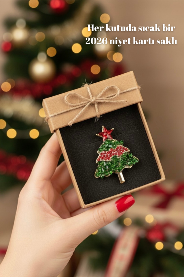 Yılbaşı Özel Renkli Broş