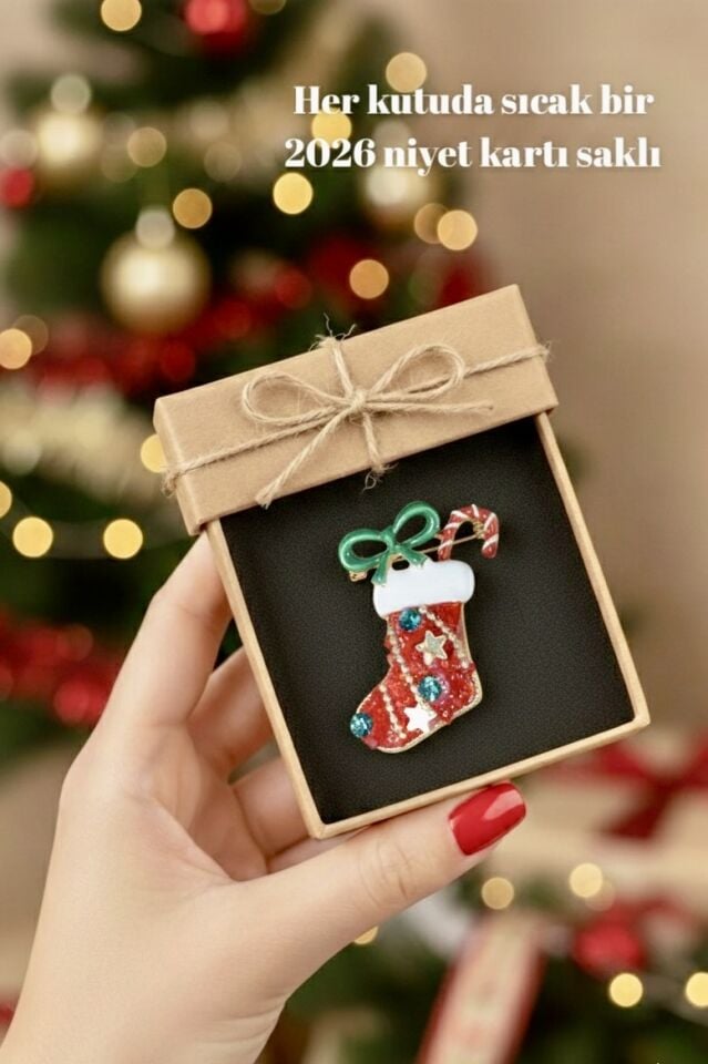 Yılbaşı Özel Renkli Broş