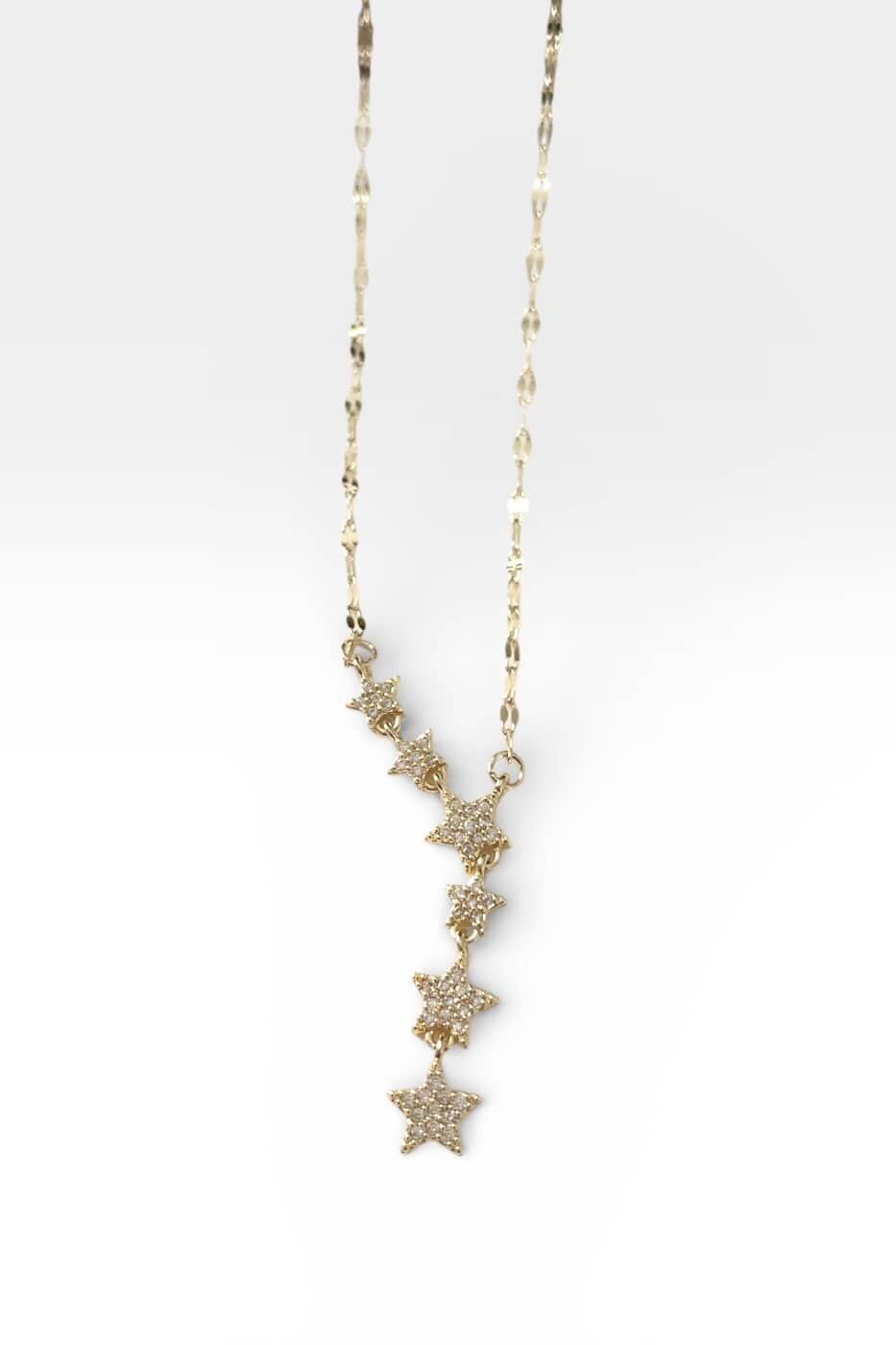 Yıldız Detaylı Y Form Kolye