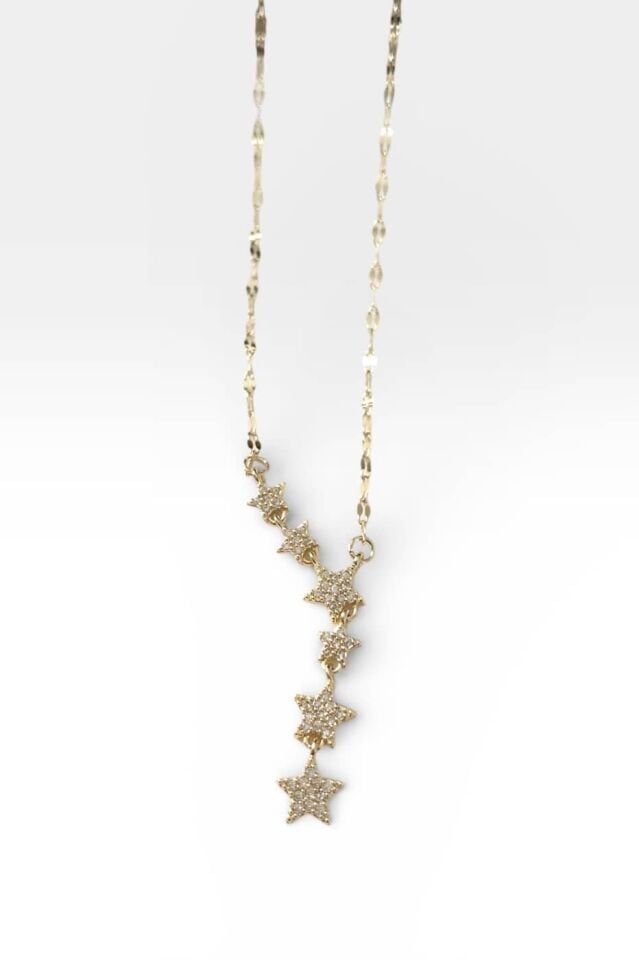 Yıldız Detaylı Y Form Kolye